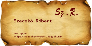 Szecskó Róbert névjegykártya
